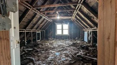 An empty attic after a full cleanout